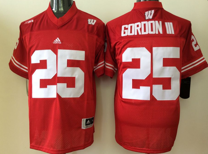 NCAA Youth Wisconsin Badgers Red 25 Gordon III jerseys